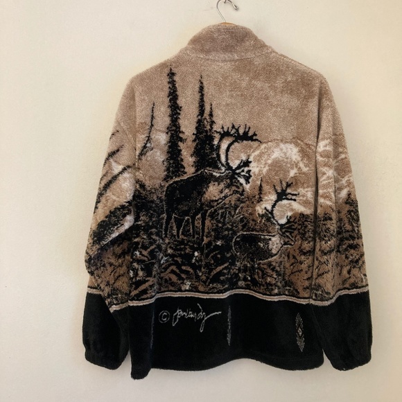 National wildlife federation Sherpa plush full zip jacket size L - Picture 1 of 8